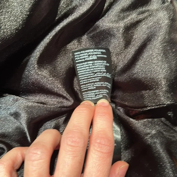 Bebe Women’s belted hooded faux fur puffer jacket - black Small - Picture 6 of 8